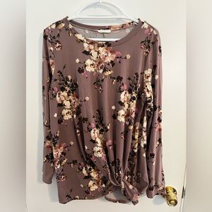 Reborn J XL long sleeve floral top.